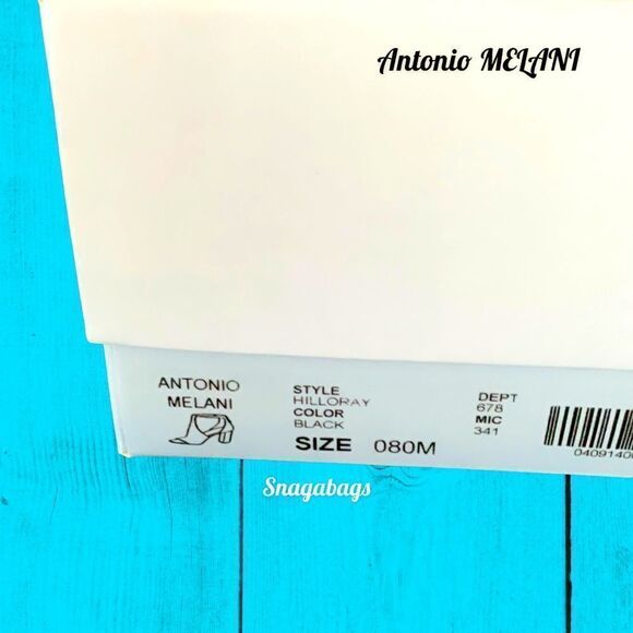 ANTONIO MELANI NEW IN BOX HILLORAY BLACK STRAPPY HIGH SANDAL SHOE - Picture 7 of 9